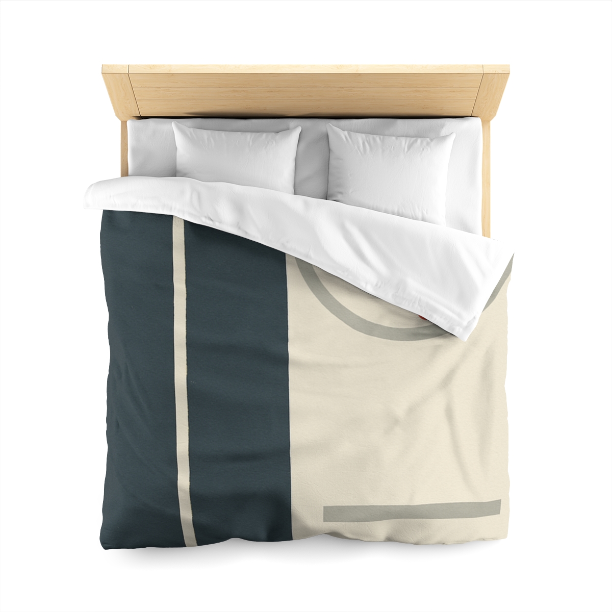 Split Rectangle With Floating Ring personalized bedding duvets