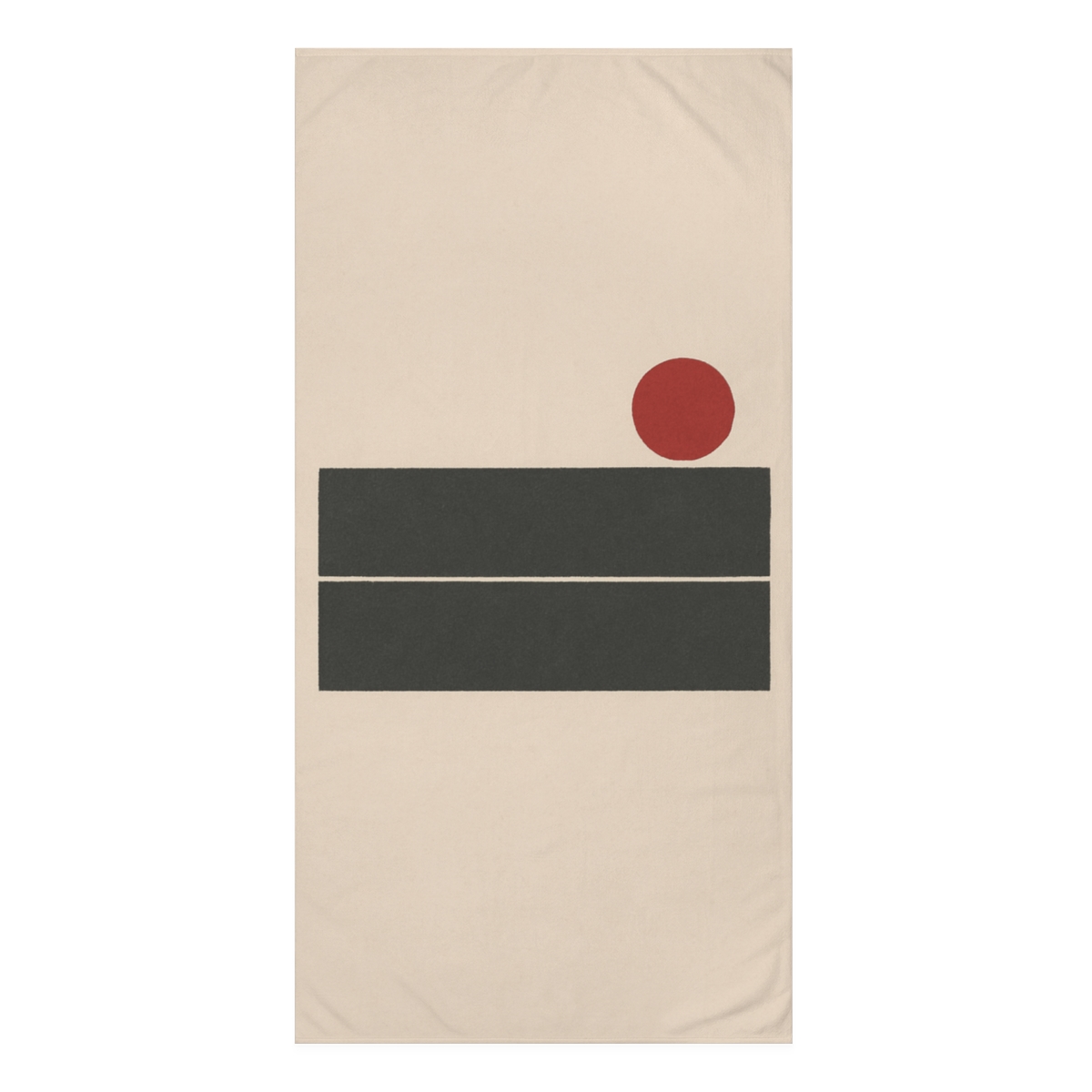 Split Rectangle With Offset Circle custom towels