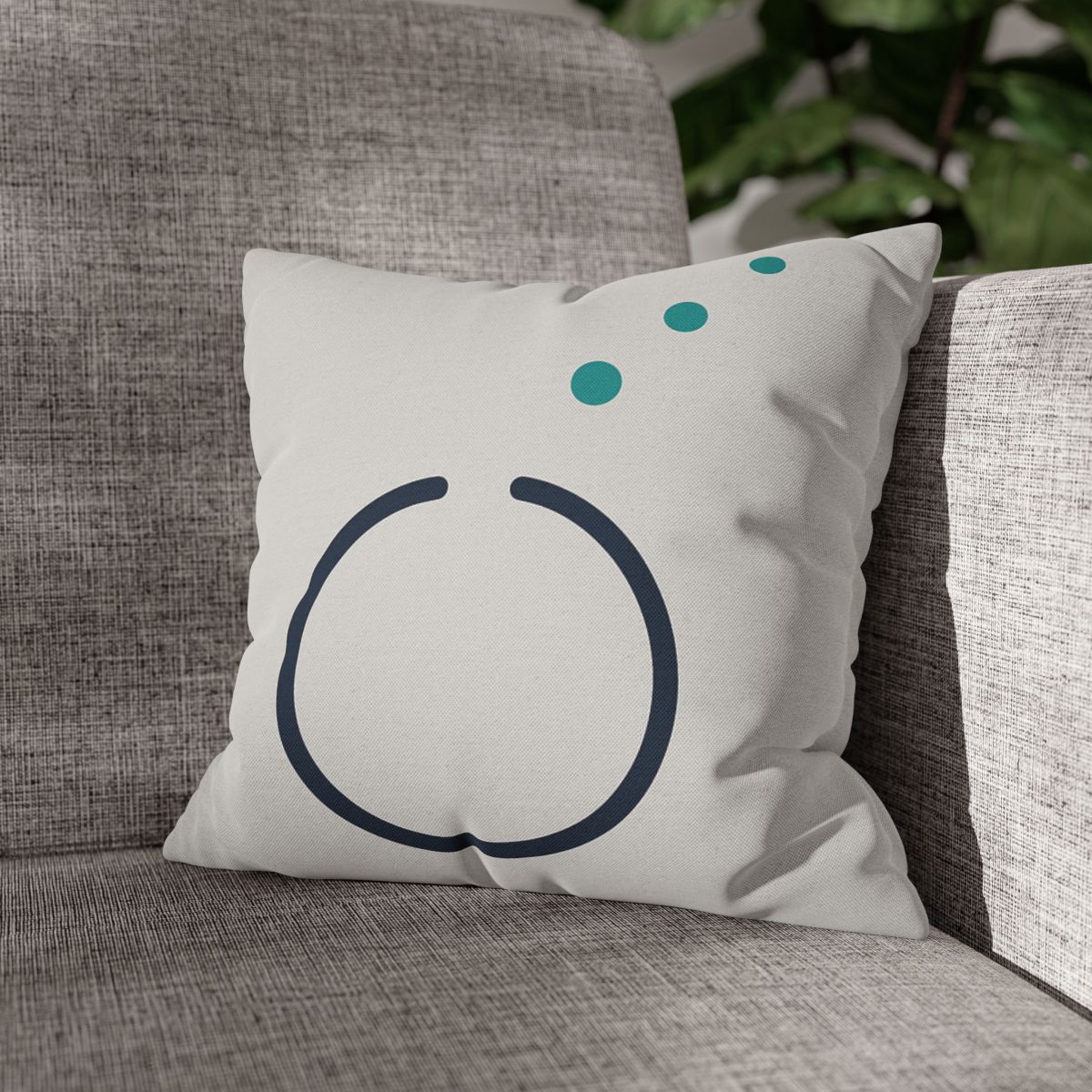 Split Ring And Ascending Dots stylish decorative pillowcases