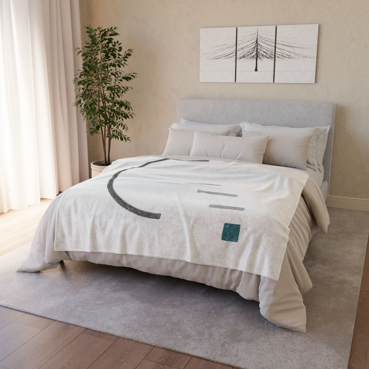 Split Ring And Stepped Line stylish throw blankets