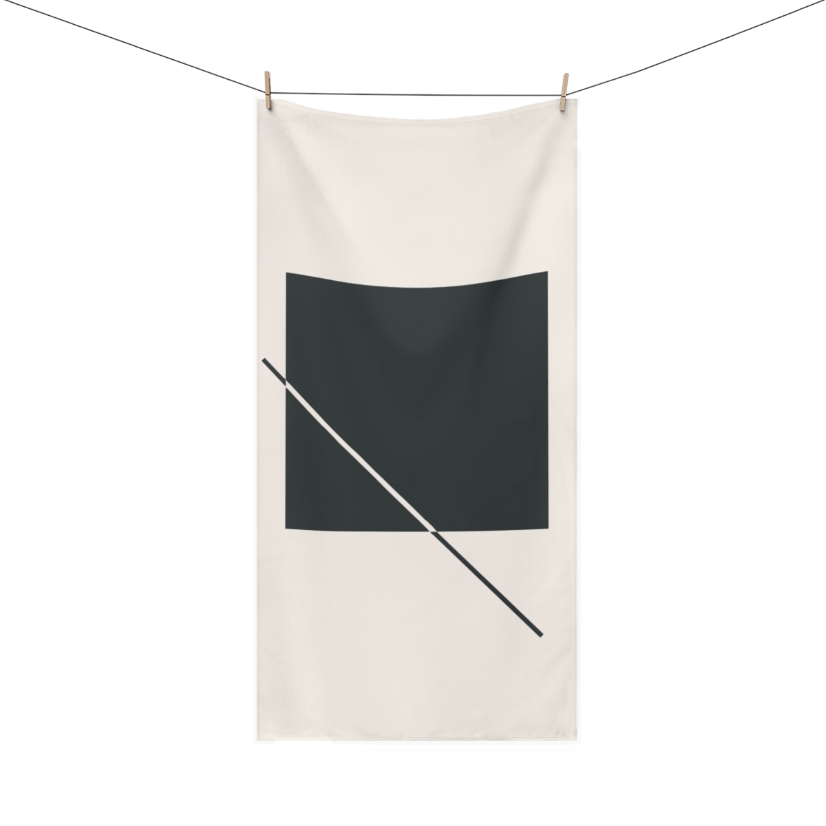 Square With Diagonal Line Balance soft cotton towels
