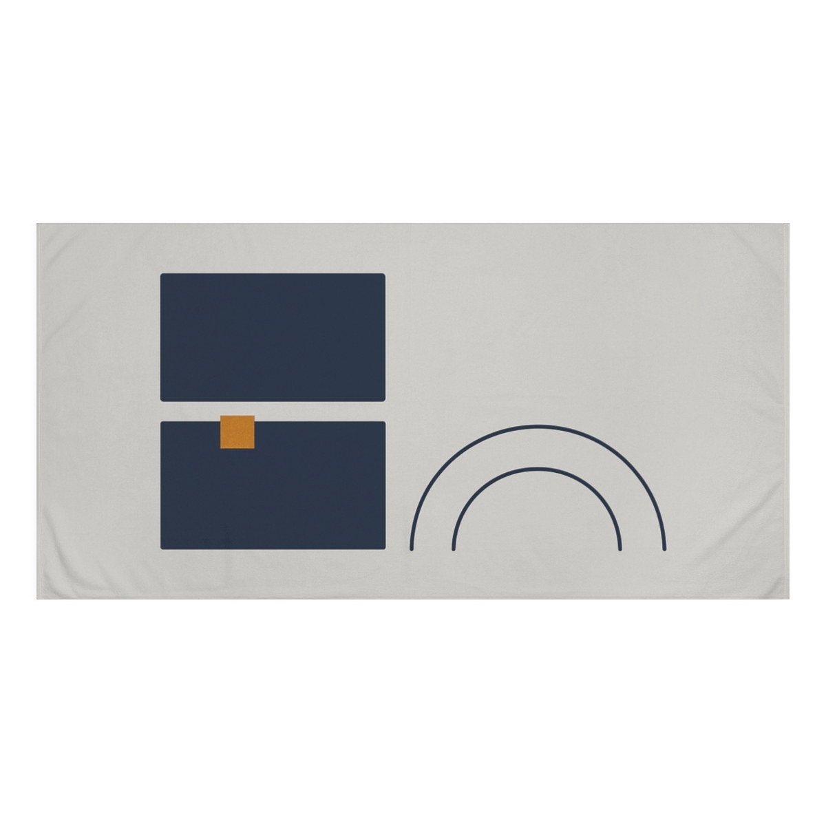 Stacked Arcs Over Split Blocks trendy hand towels