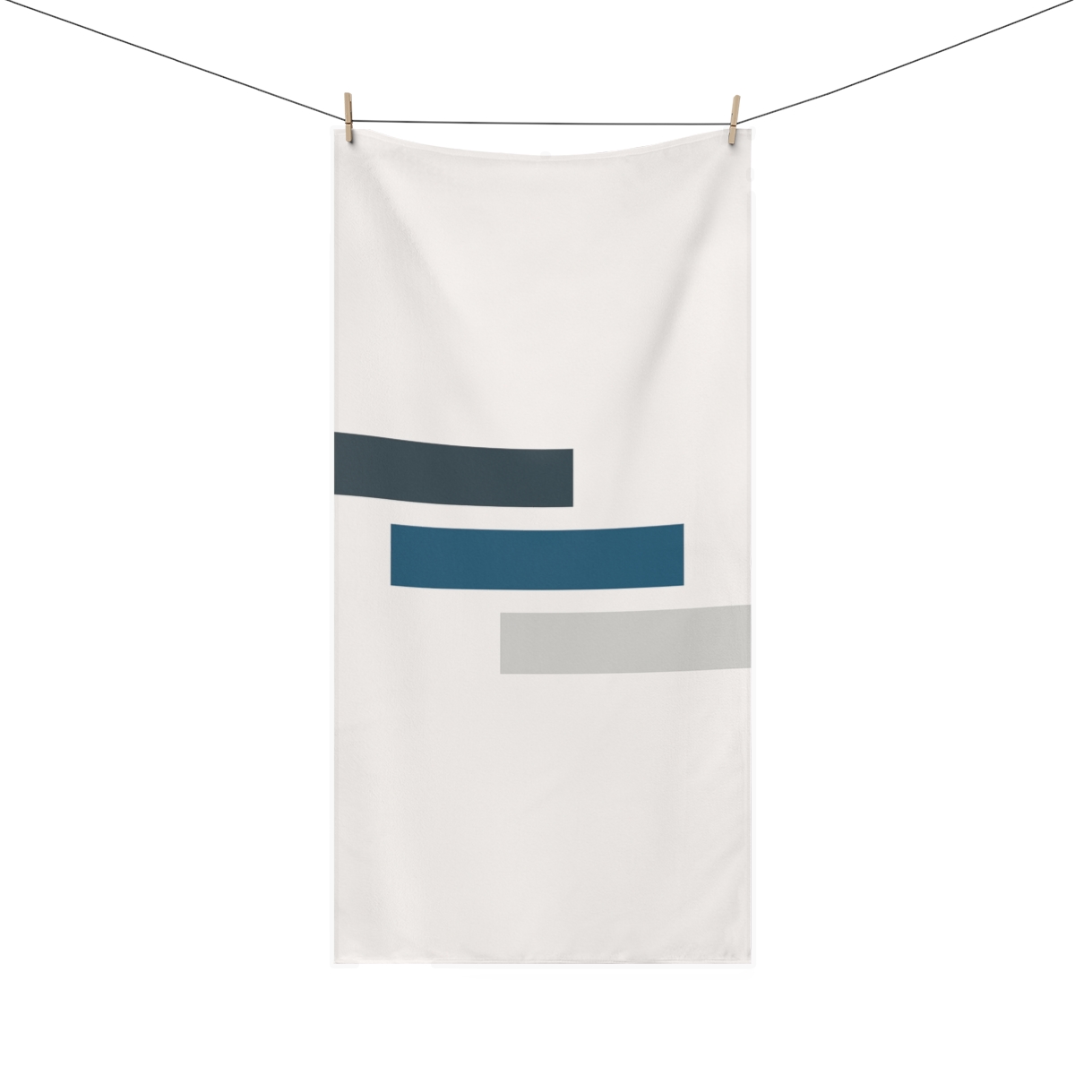 Stacked Bars In Calm Descent decorative home towelscustom towels