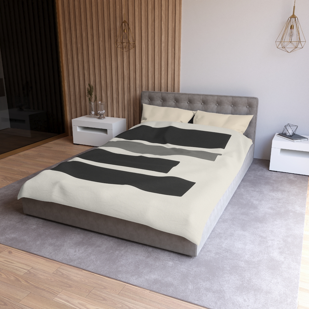 Stacked Bars With Open Gap unique patterned duvets