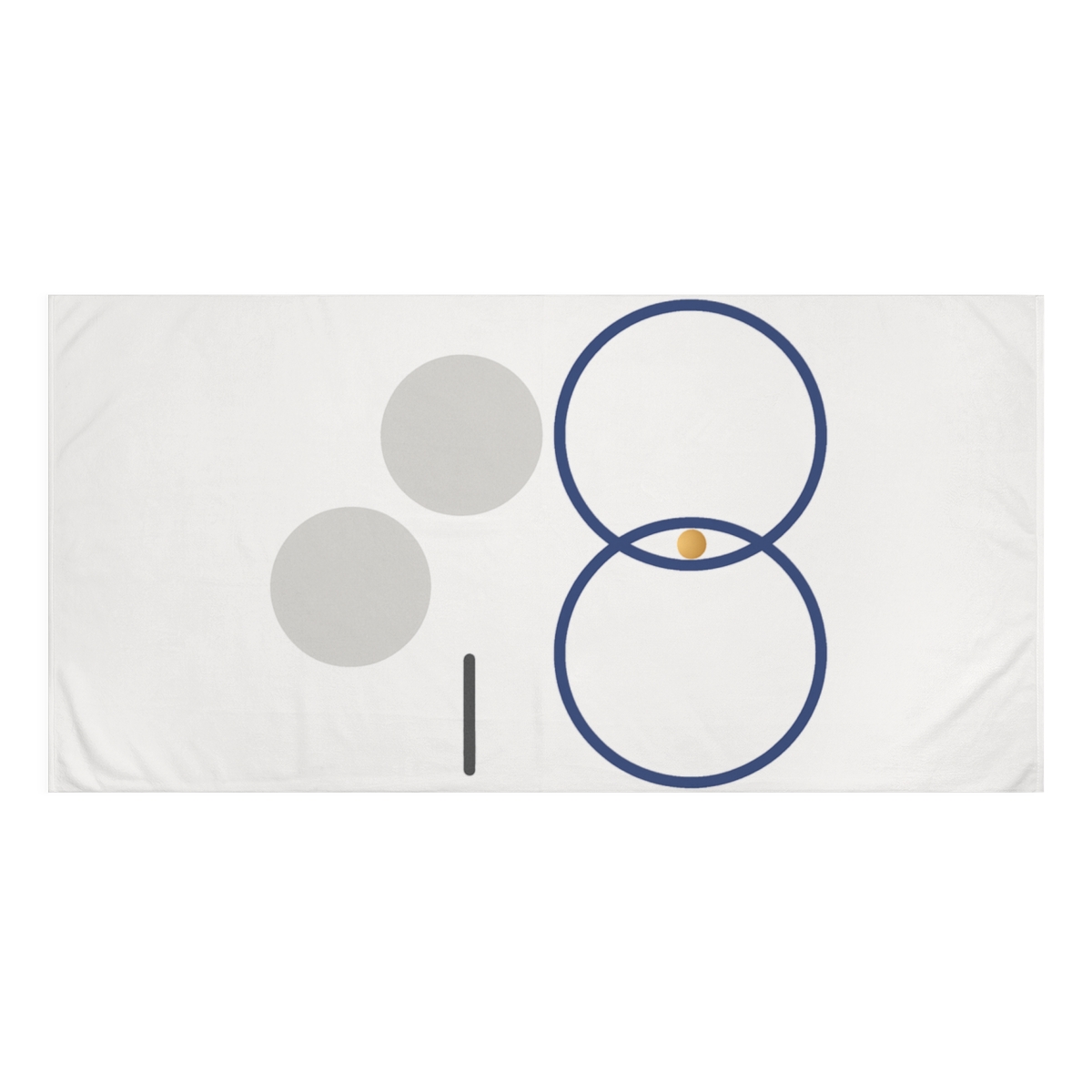 Stacked Circles With Shared Edge designer printed towels