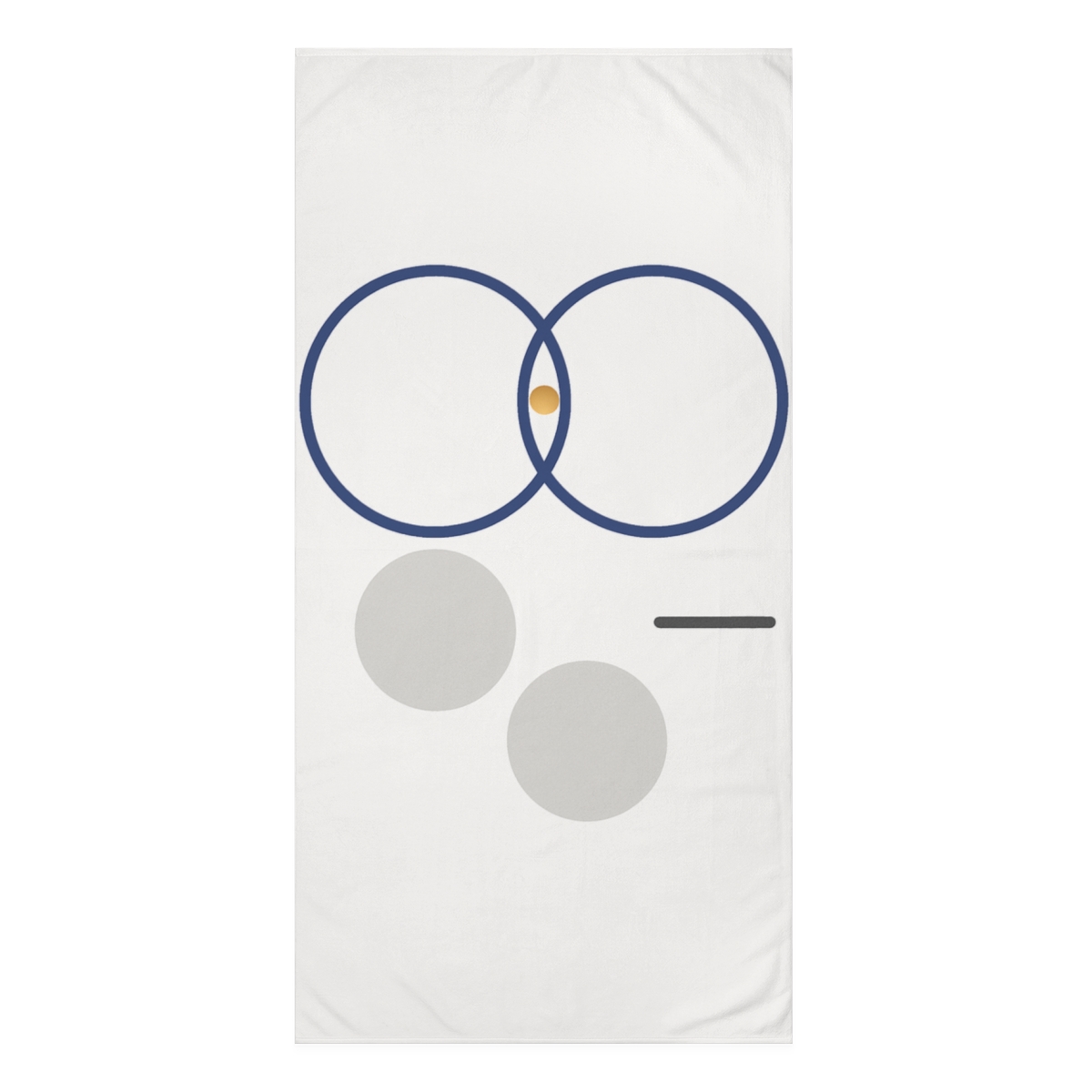 Stacked Circles With Shared Edge designer printed towels