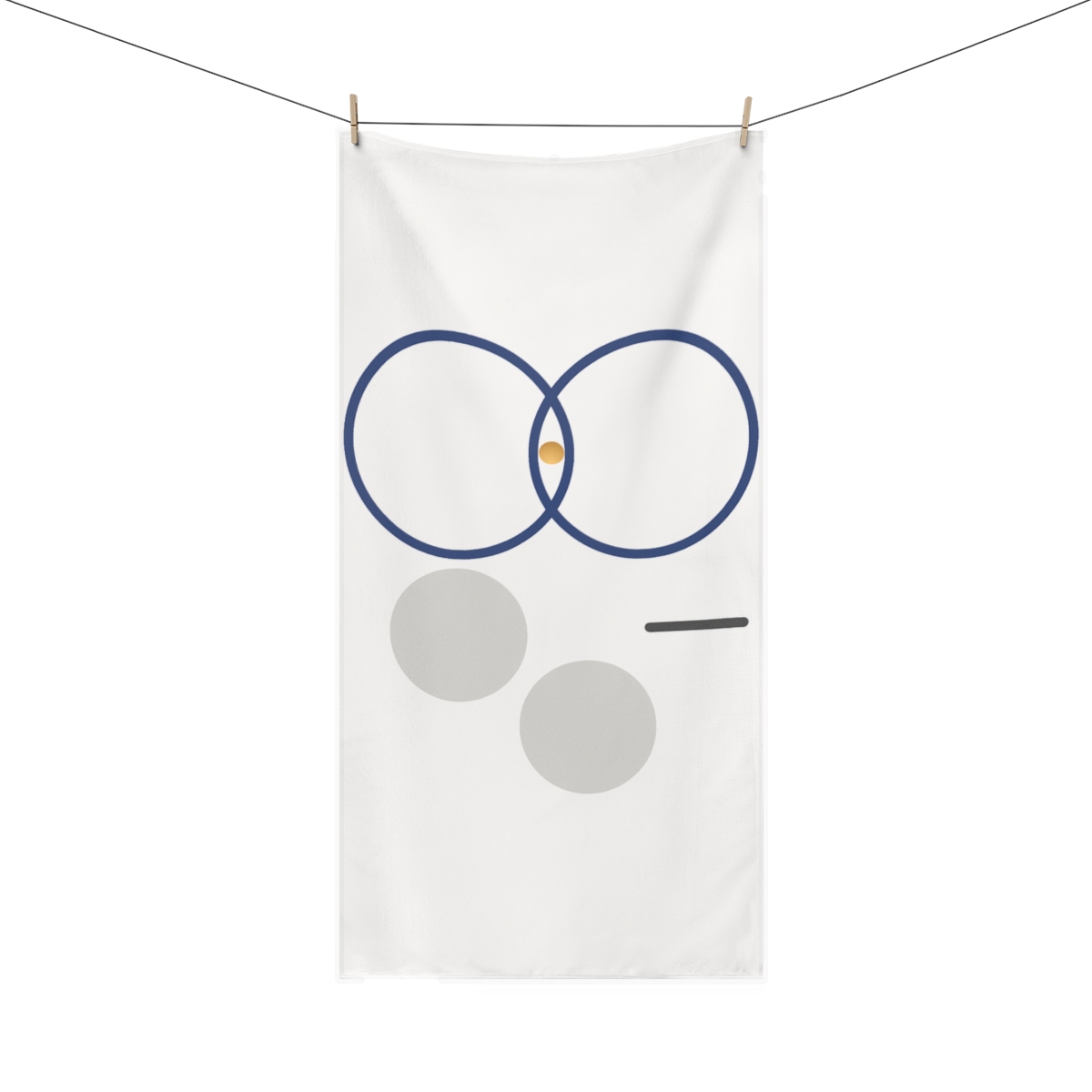 Stacked Circles With Shared Edge designer printed towels