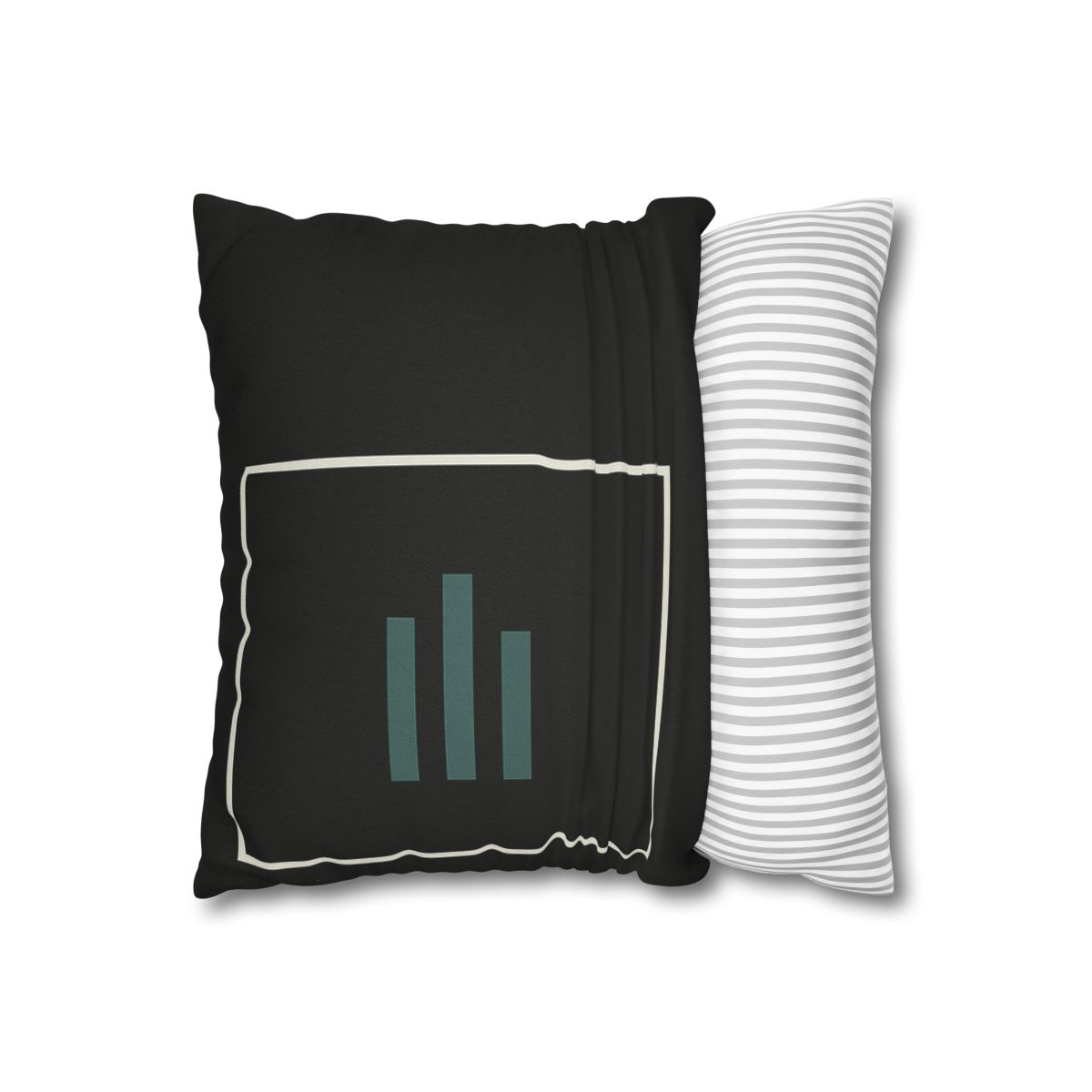Stacked Frame And Three Bar Signal comfortable bedding pillow covers