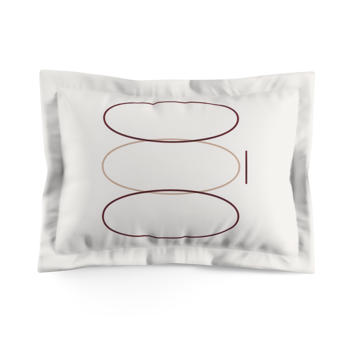 Stacked Oval Trio With Vertical Marker custom pillows