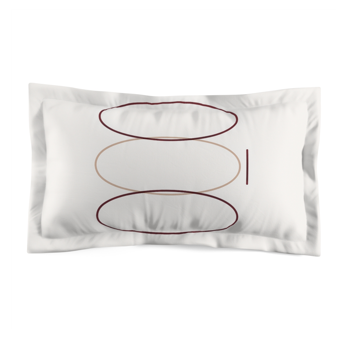 Stacked Oval Trio With Vertical Marker custom pillows