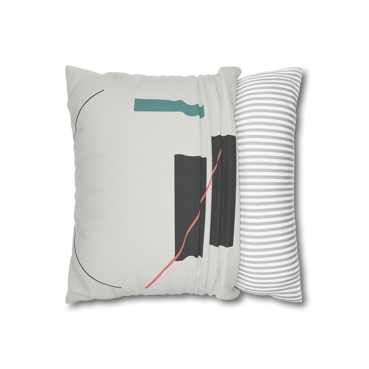 Stacked Rectangles With Crossing Arc trendy patterned pillow cases