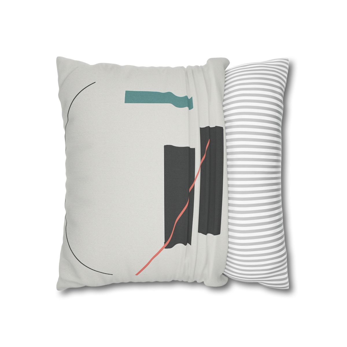 Stacked Rectangles With Crossing Arc trendy patterned pillow cases