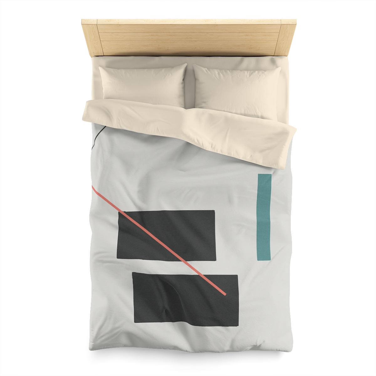 Stacked Rectangles With Crossing Arc trendy bedroom duvets