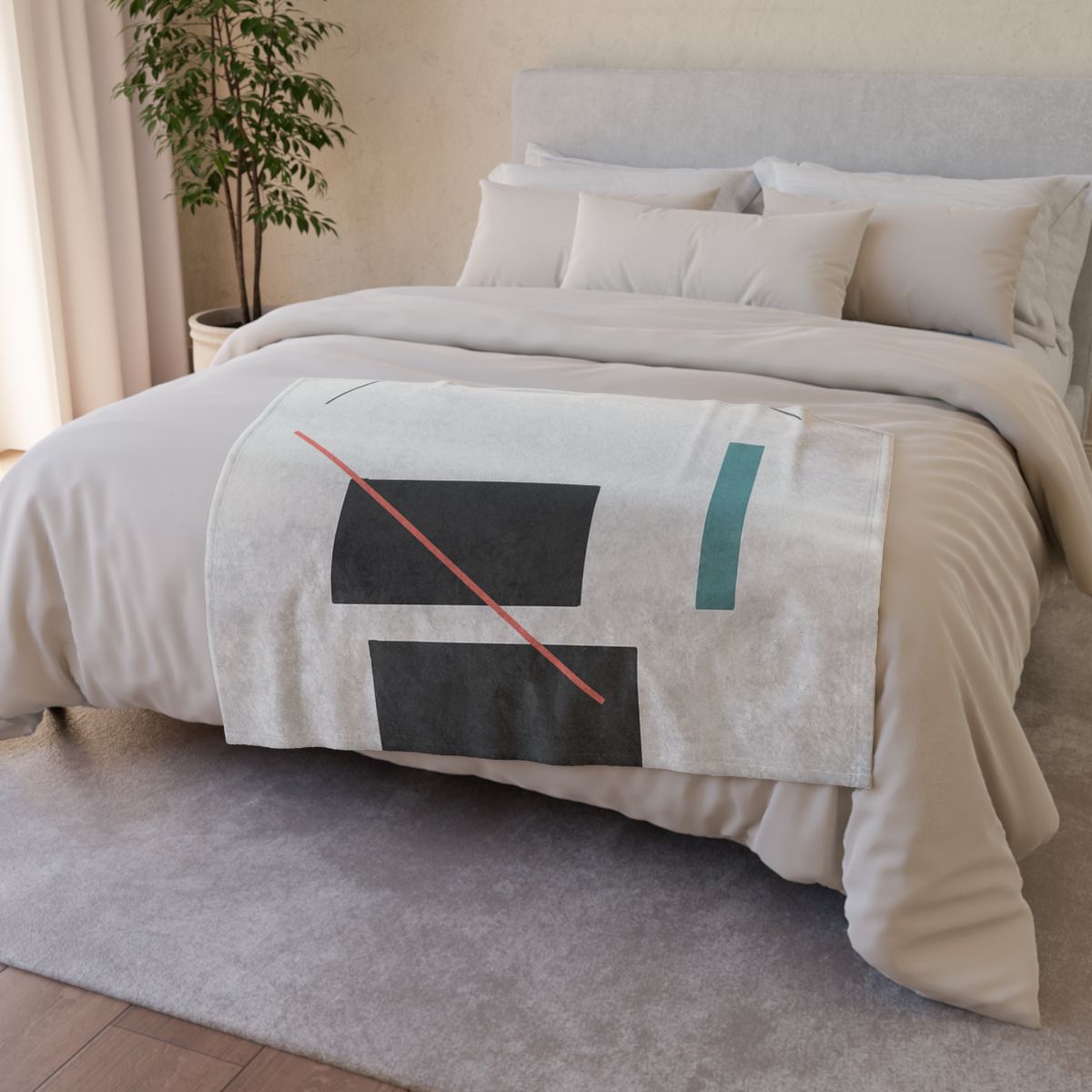 Stacked Rectangles With Crossing Arc custom blankets