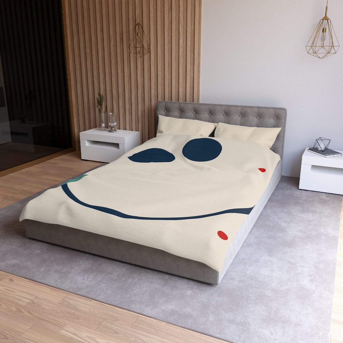 Staggered Arc With Three Points designer printed duvets