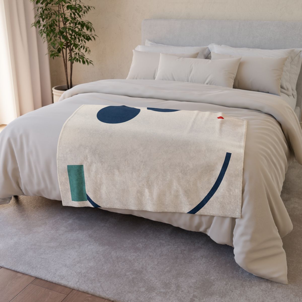 Staggered Arc With Three Points designer printed blankets