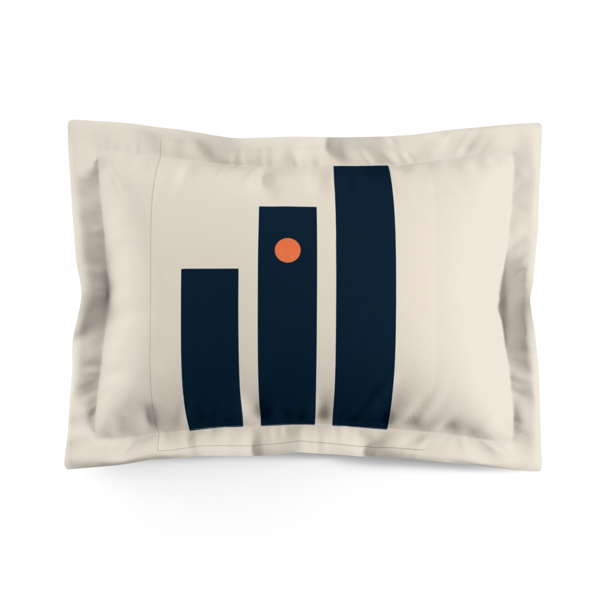 Staggered Bars With Accent Dot designer printed pillows