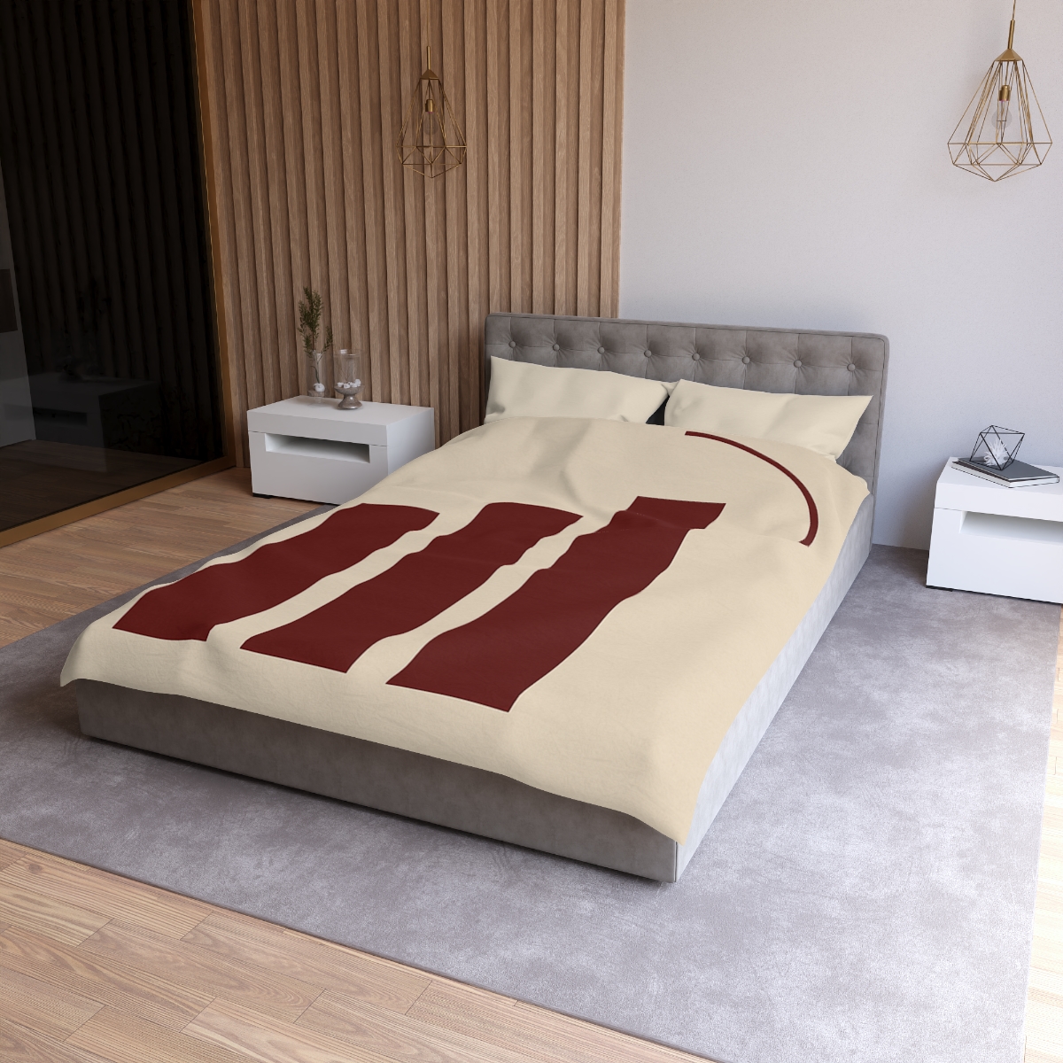 Staggered Bars With Corner Arc duvets for gifts