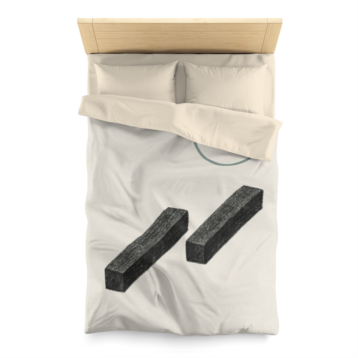 Staggered Bars With Floating Ring unique patterned duvets