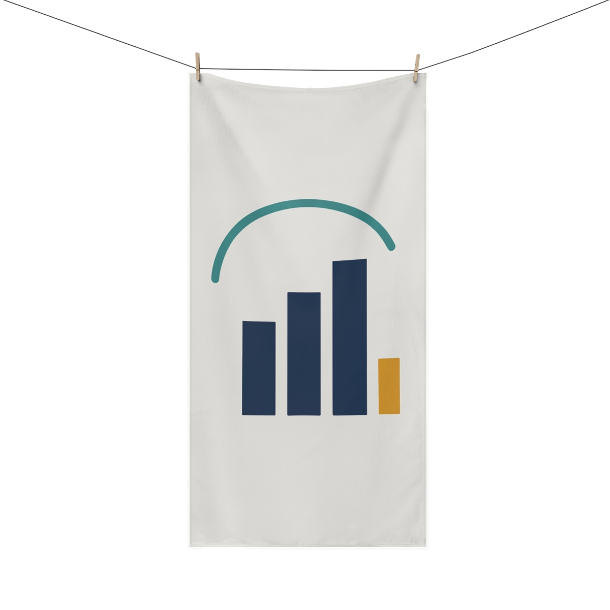 Staggered Bars With Quiet Arc personalized bath towels