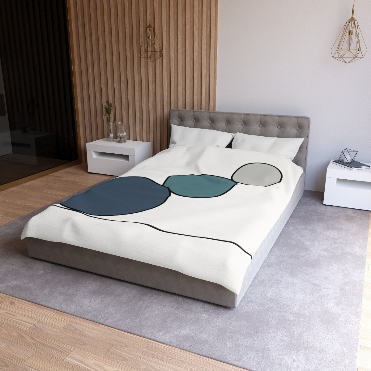 Staggered Circle Trio custom duvets