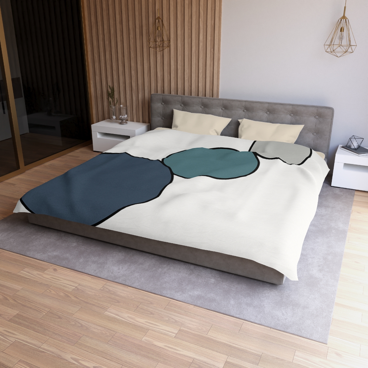 Staggered Circle Trio custom duvets