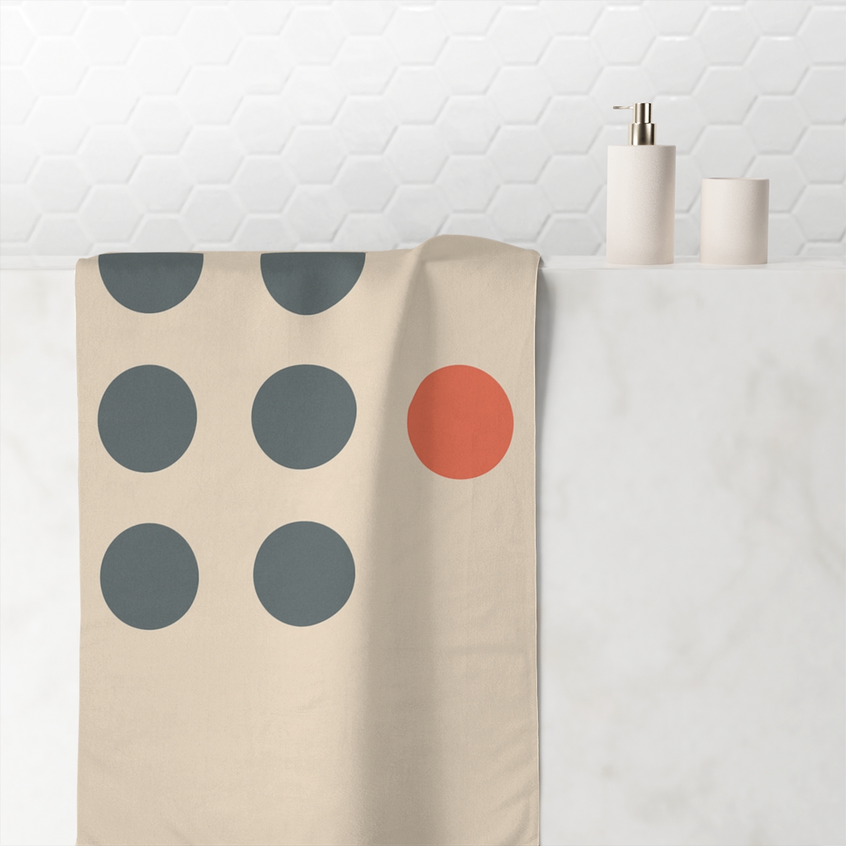 Staggered Dot Grid With Missing Cell decorative home towelscustom towels