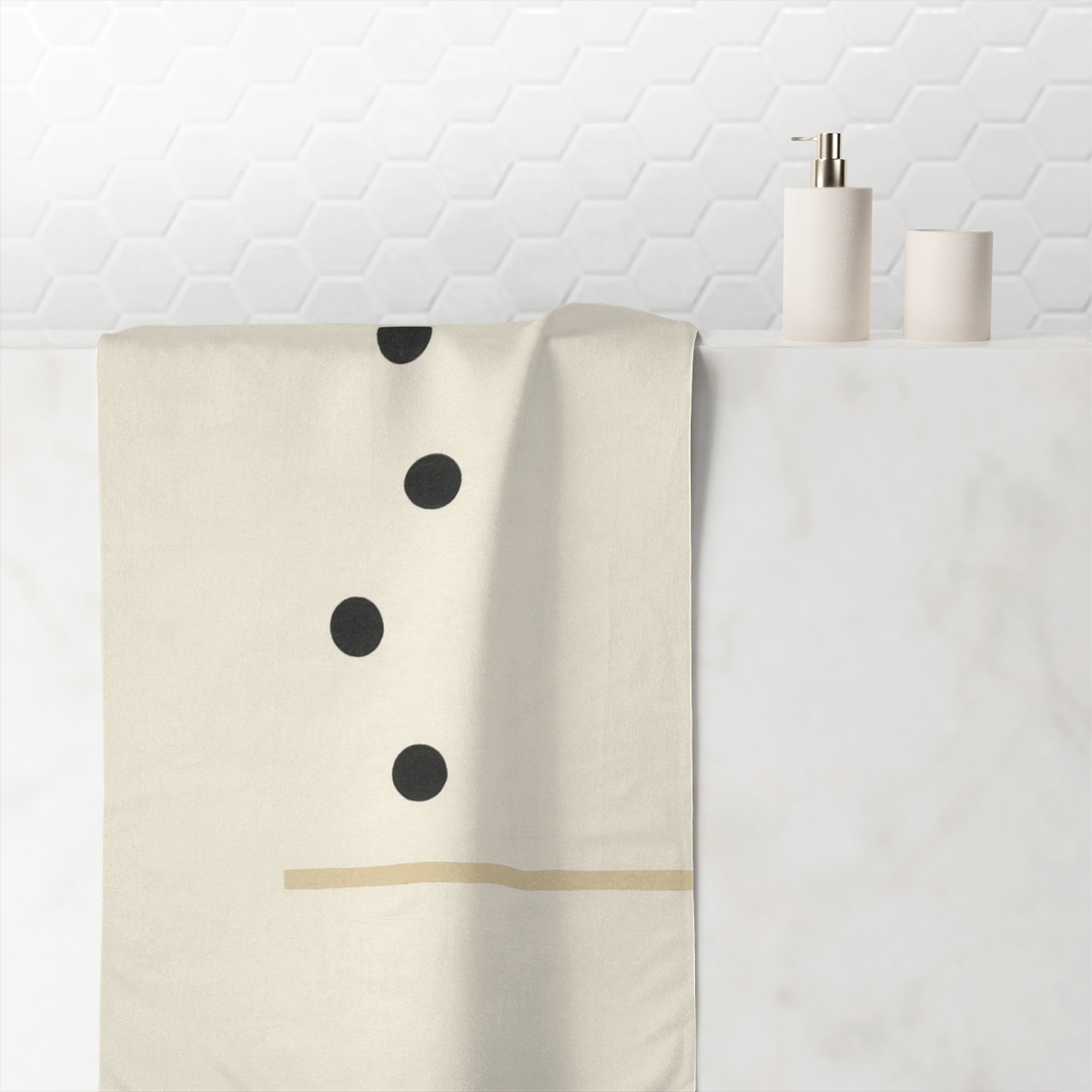 Staggered Dot Ladder trendy hand towels