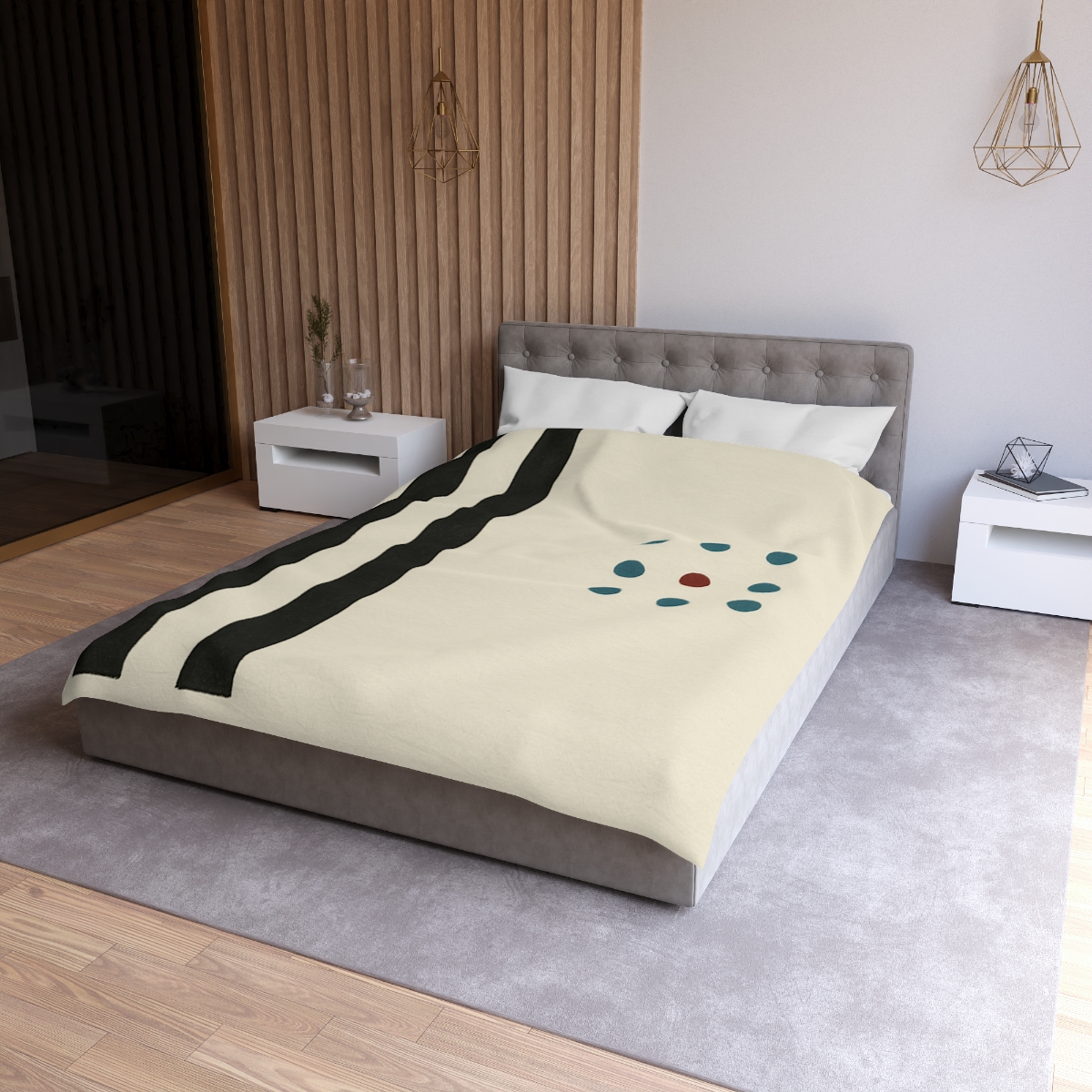 Staggered Duo And Tiny Grid personalized bedding duvets