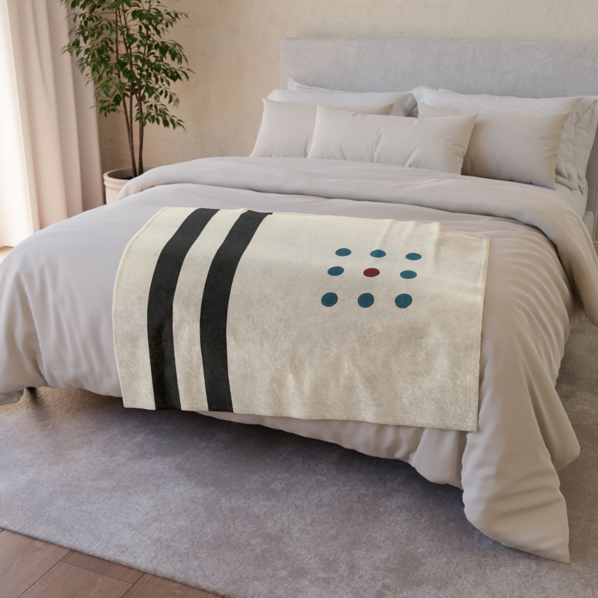 Staggered Duo And Tiny Grid personalized cozy blankets