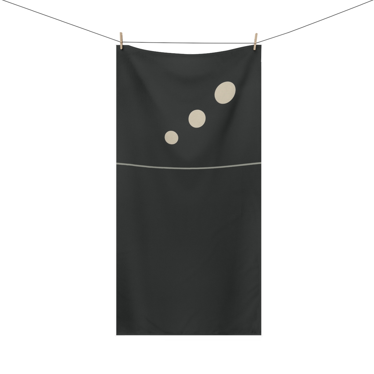 Staggered Moons Over Horizon Line designer printed towels