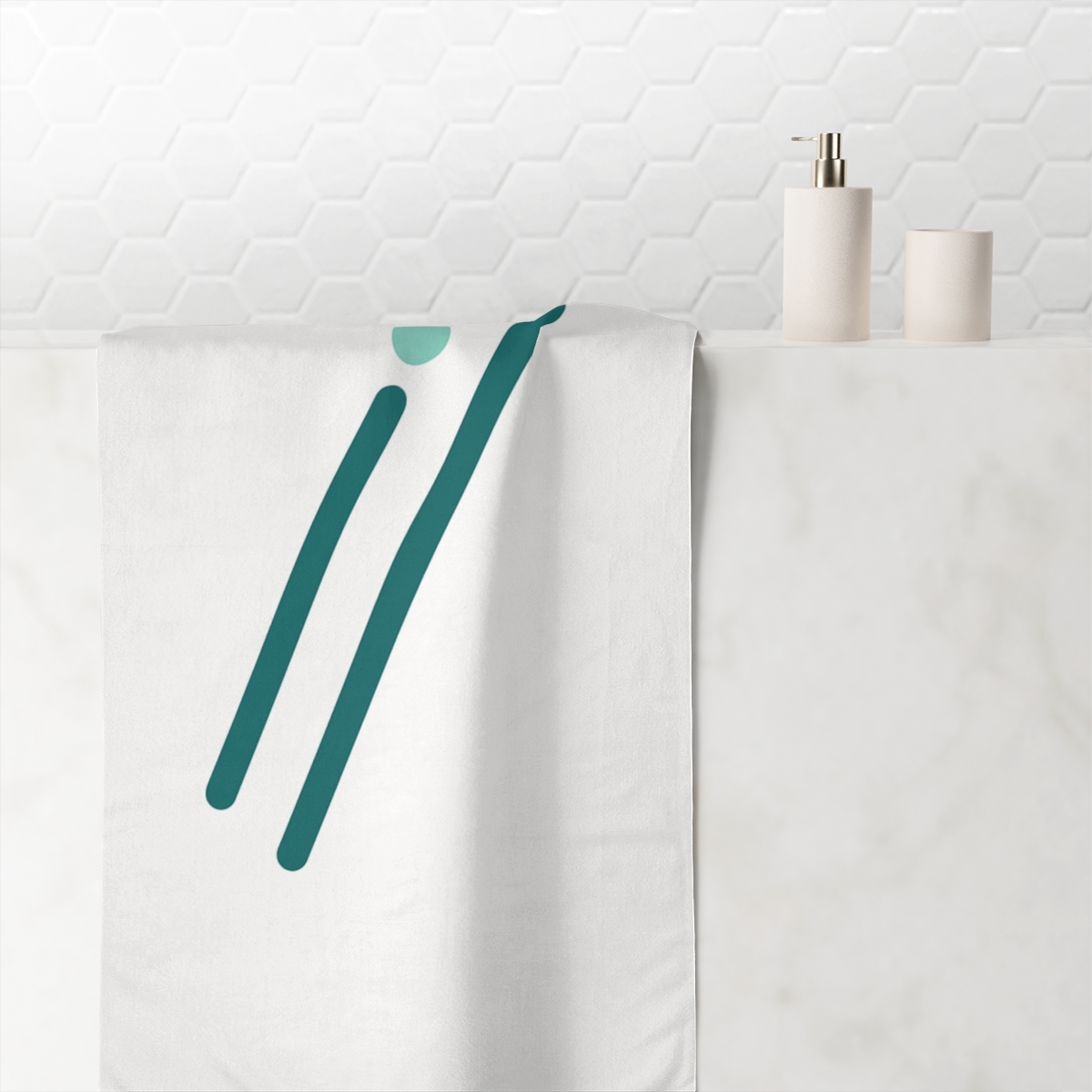 Staggered Orbit Bars trendy hand towels