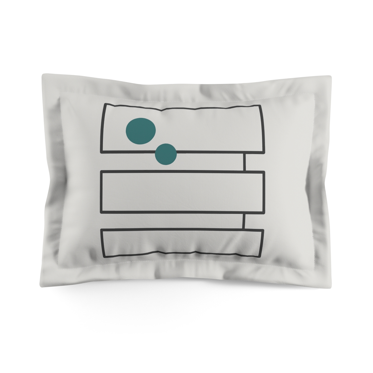 Staggered Rectangles With Floating Circle Pair trendy accent pillows