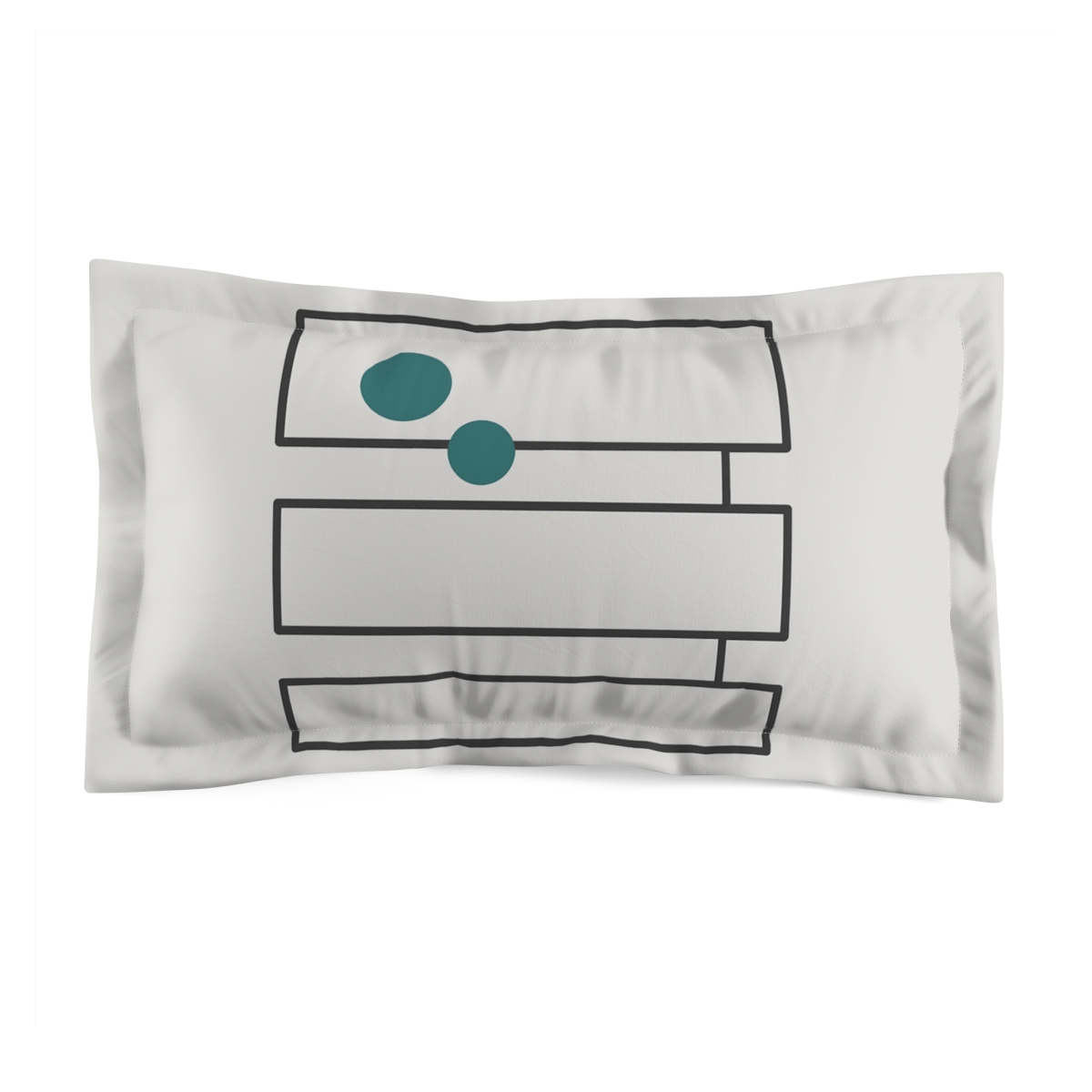 Staggered Rectangles With Floating Circle Pair trendy accent pillows