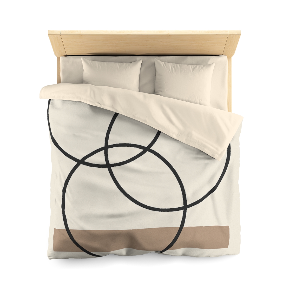 Staggered Rings And Slim Bar personalized bedding duvets