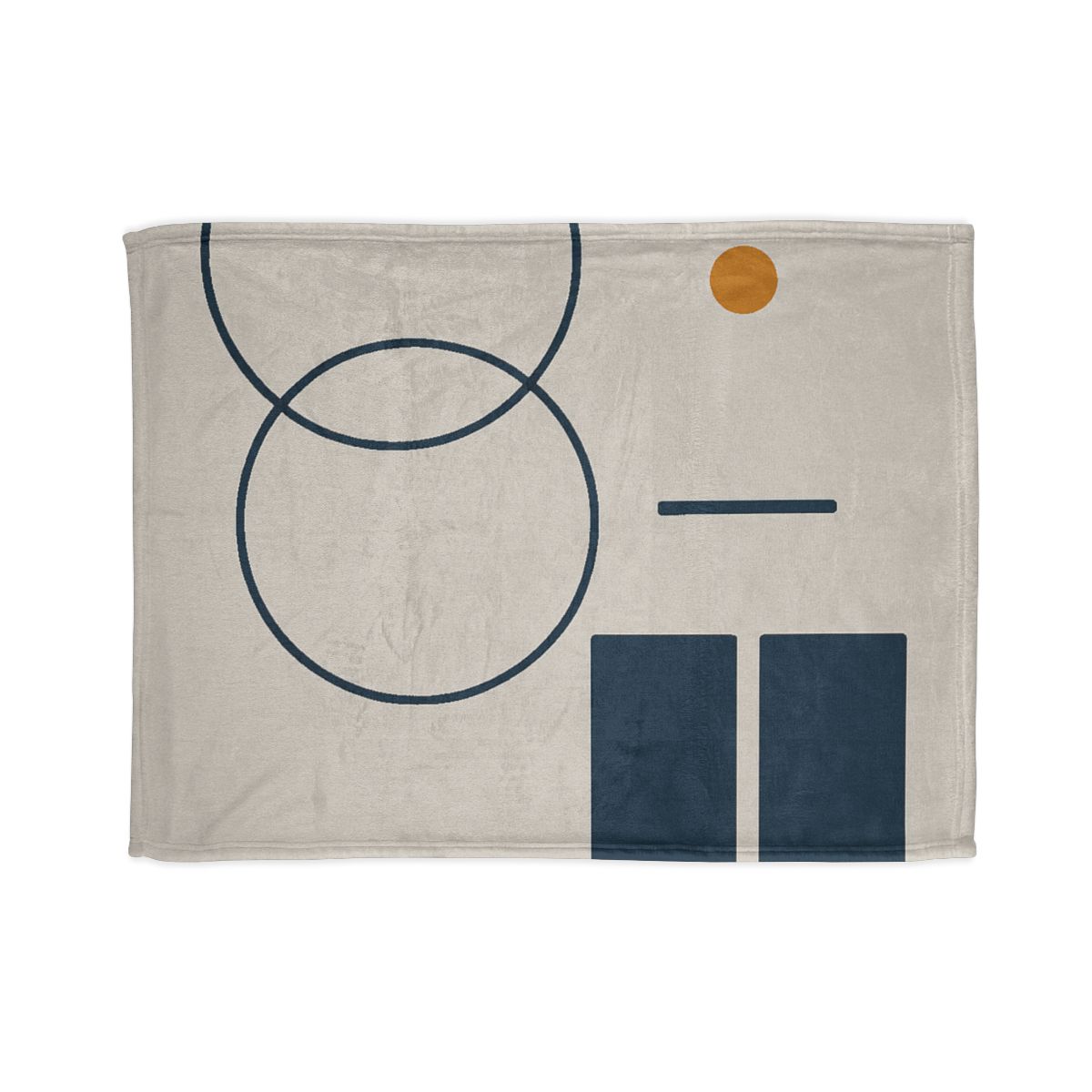 Staggered Rings Over Split Rectangle personalized cozy blankets