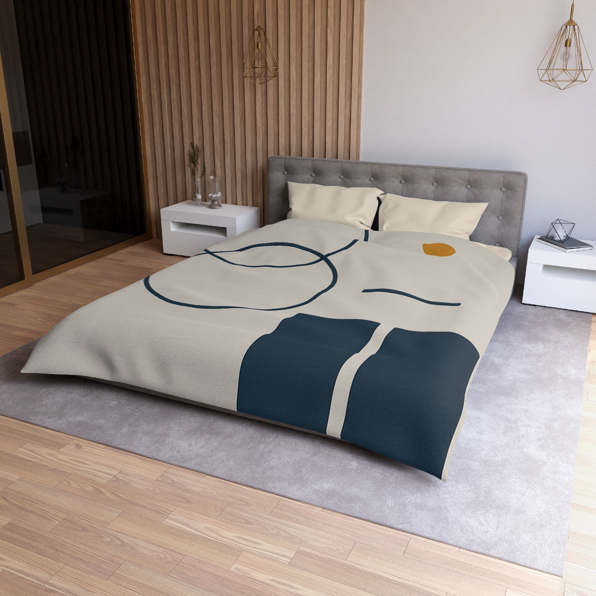 Staggered Rings Over Split Rectangle duvets for gifts