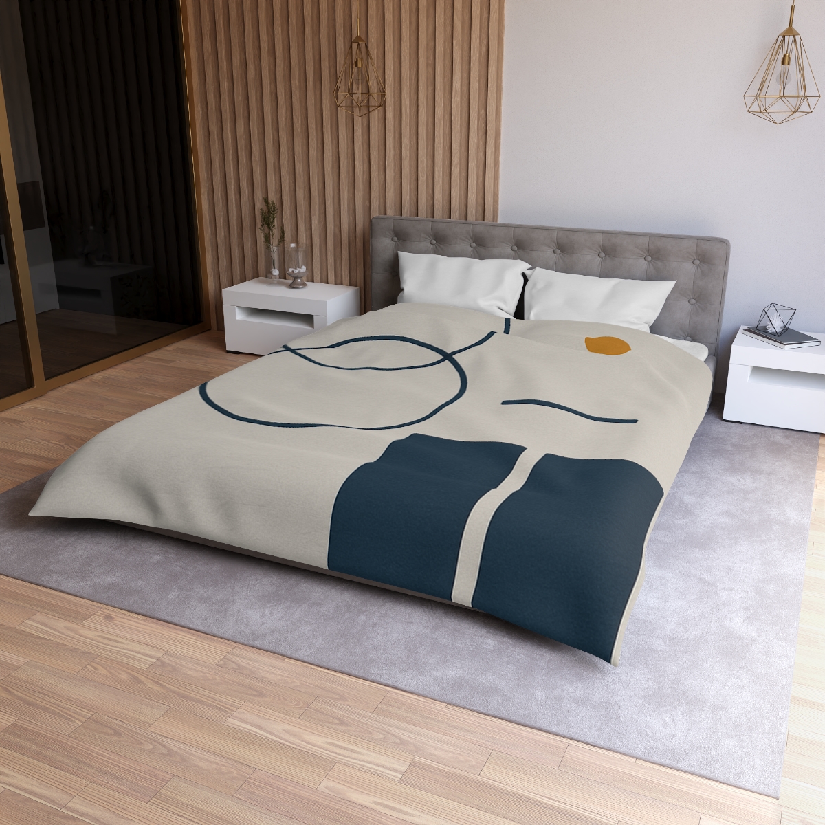 Staggered Rings Over Split Rectangle duvets for gifts