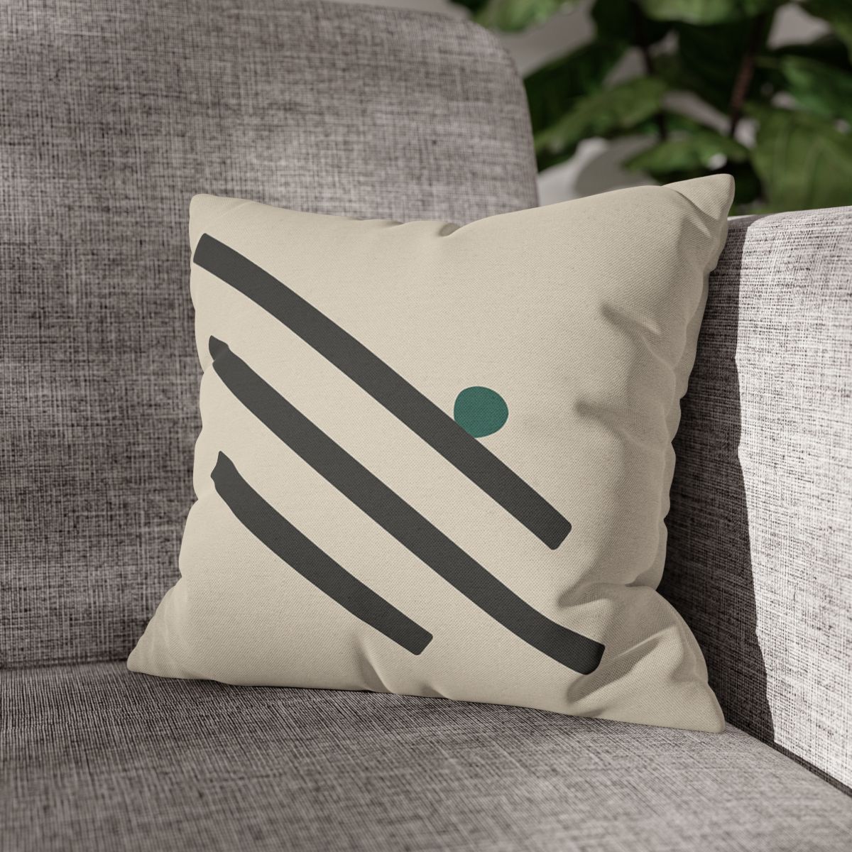 Staggered Short Bars With Quiet Dot designer print pillow cases