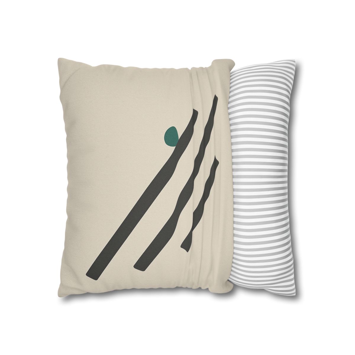Staggered Short Bars With Quiet Dot designer print pillow cases