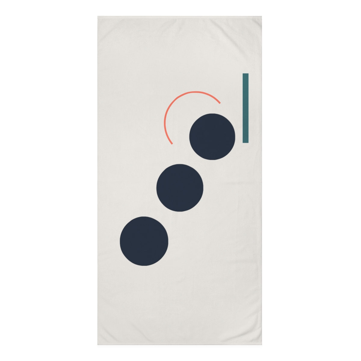 Staggered Triad With Crescent Offset personalized bath towels