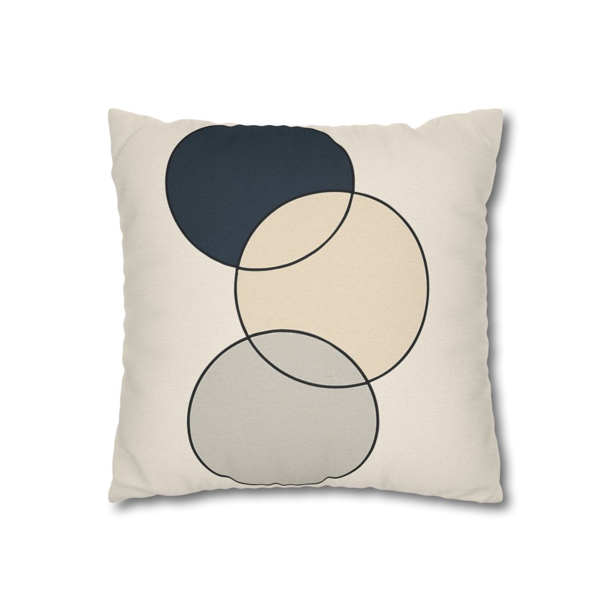 Staggered Trio Of Circles trendy patterned pillow cases