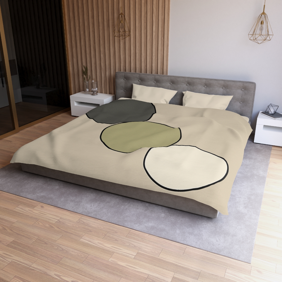 Staggered Trio Of Circles Harmony stylish duvet covers