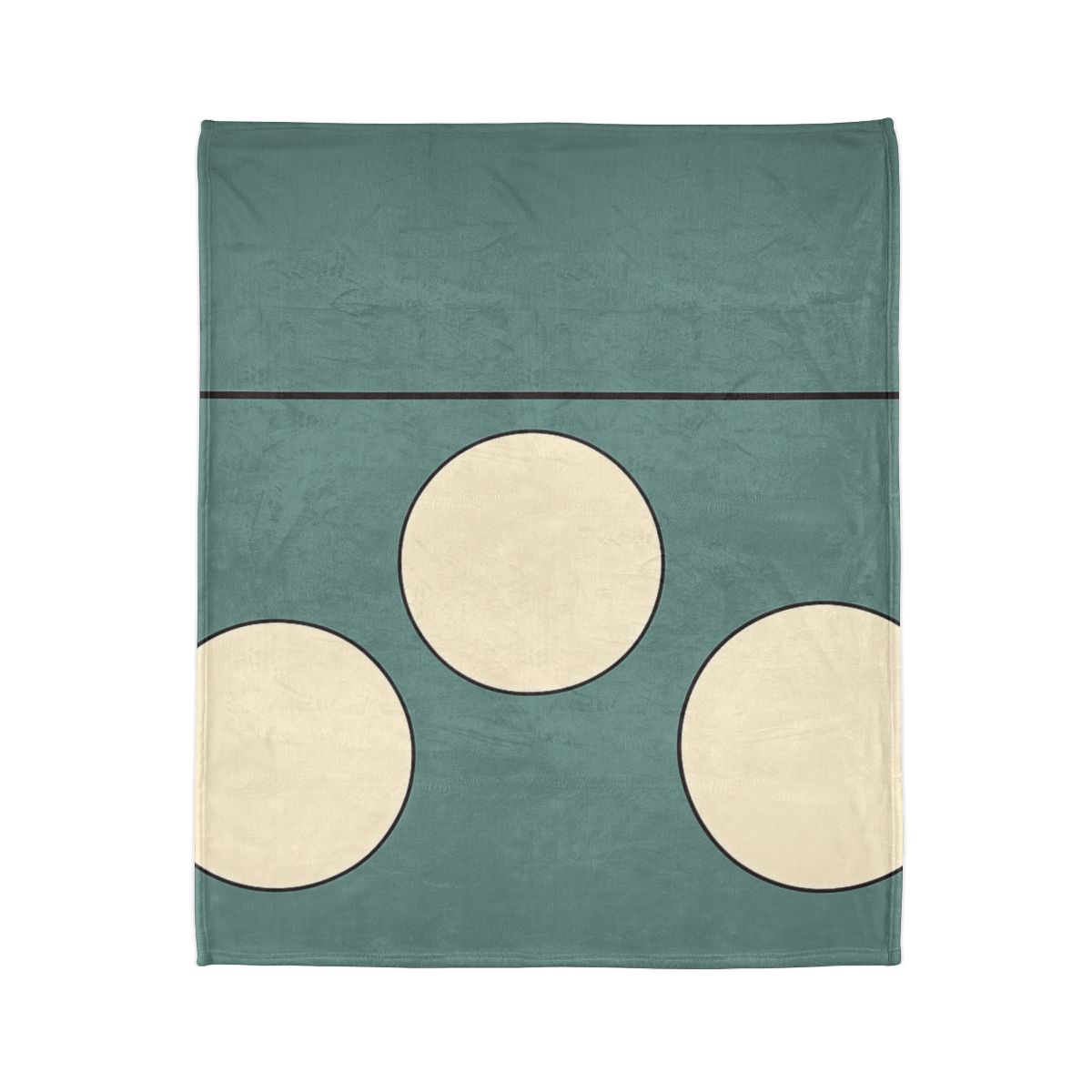 Staggered Trio Of Circles With Thin Divider soft fleece blankets