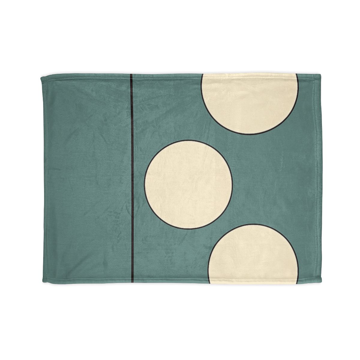 Staggered Trio Of Circles With Thin Divider soft fleece blankets