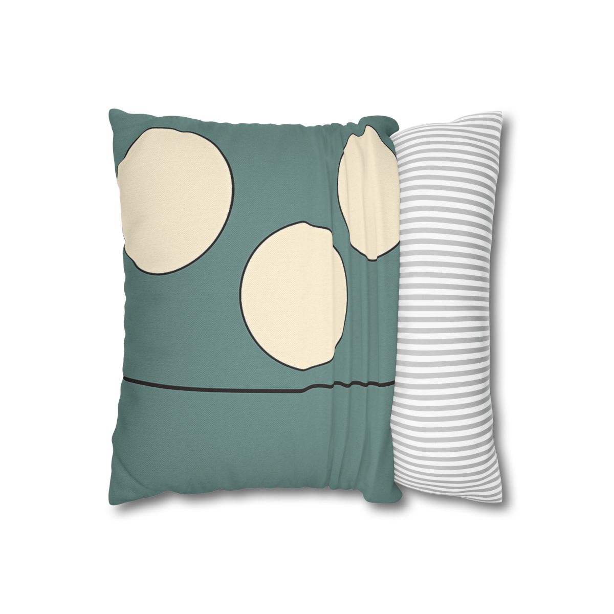 Staggered Trio Of Circles With Thin Divider unique gift pillow cases