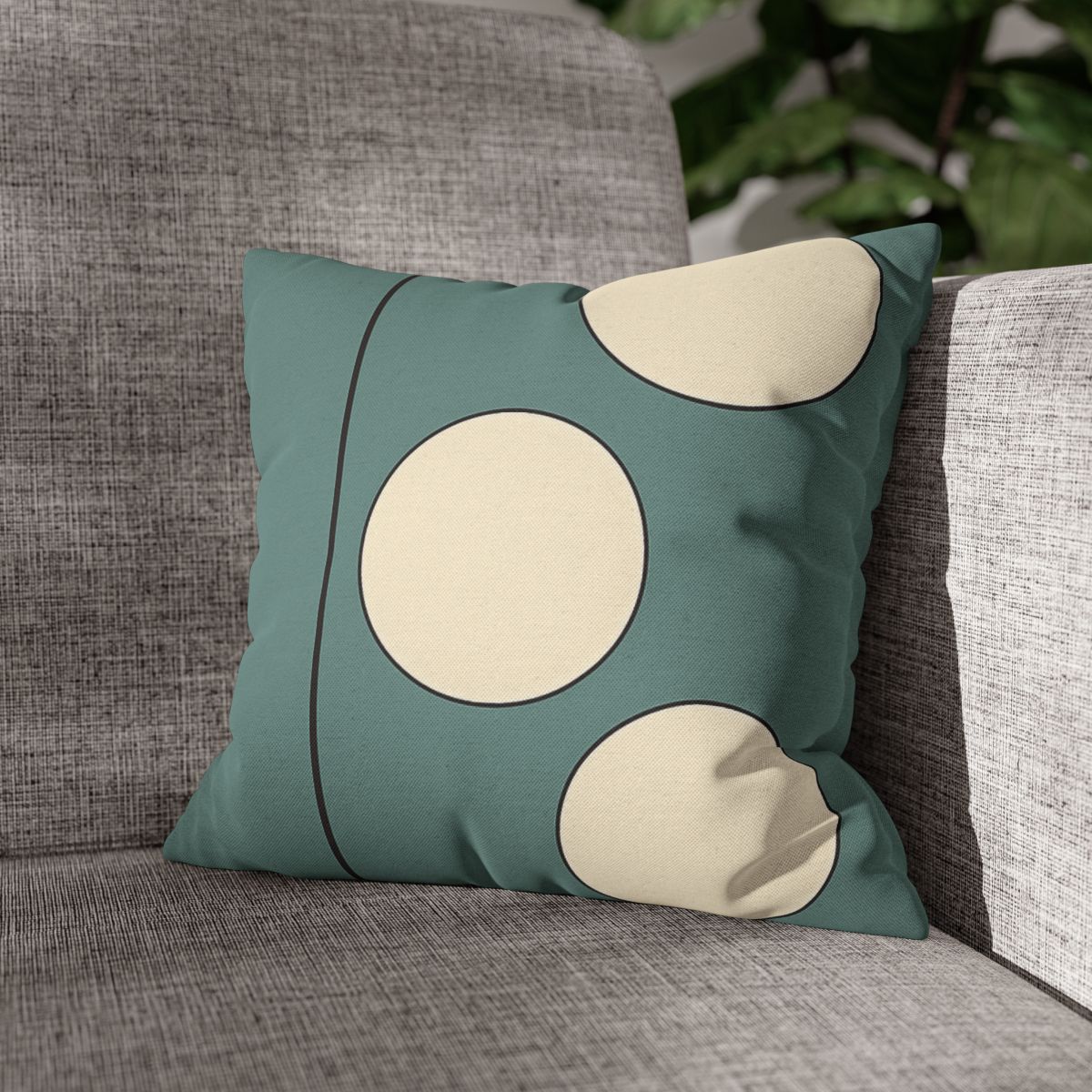 Staggered Trio Of Circles With Thin Divider unique gift pillow cases