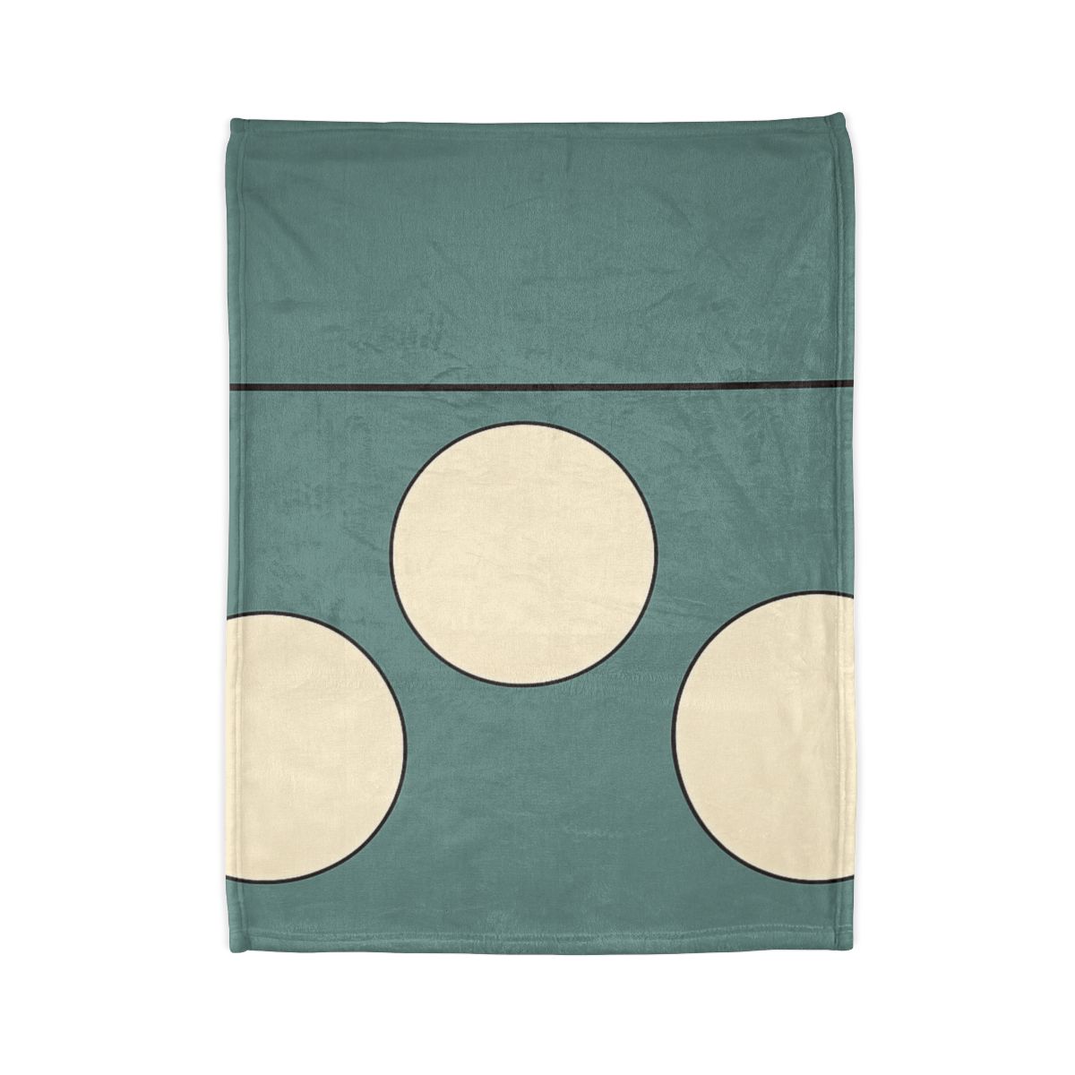 Staggered Trio Of Circles With Thin Divider soft fleece blankets