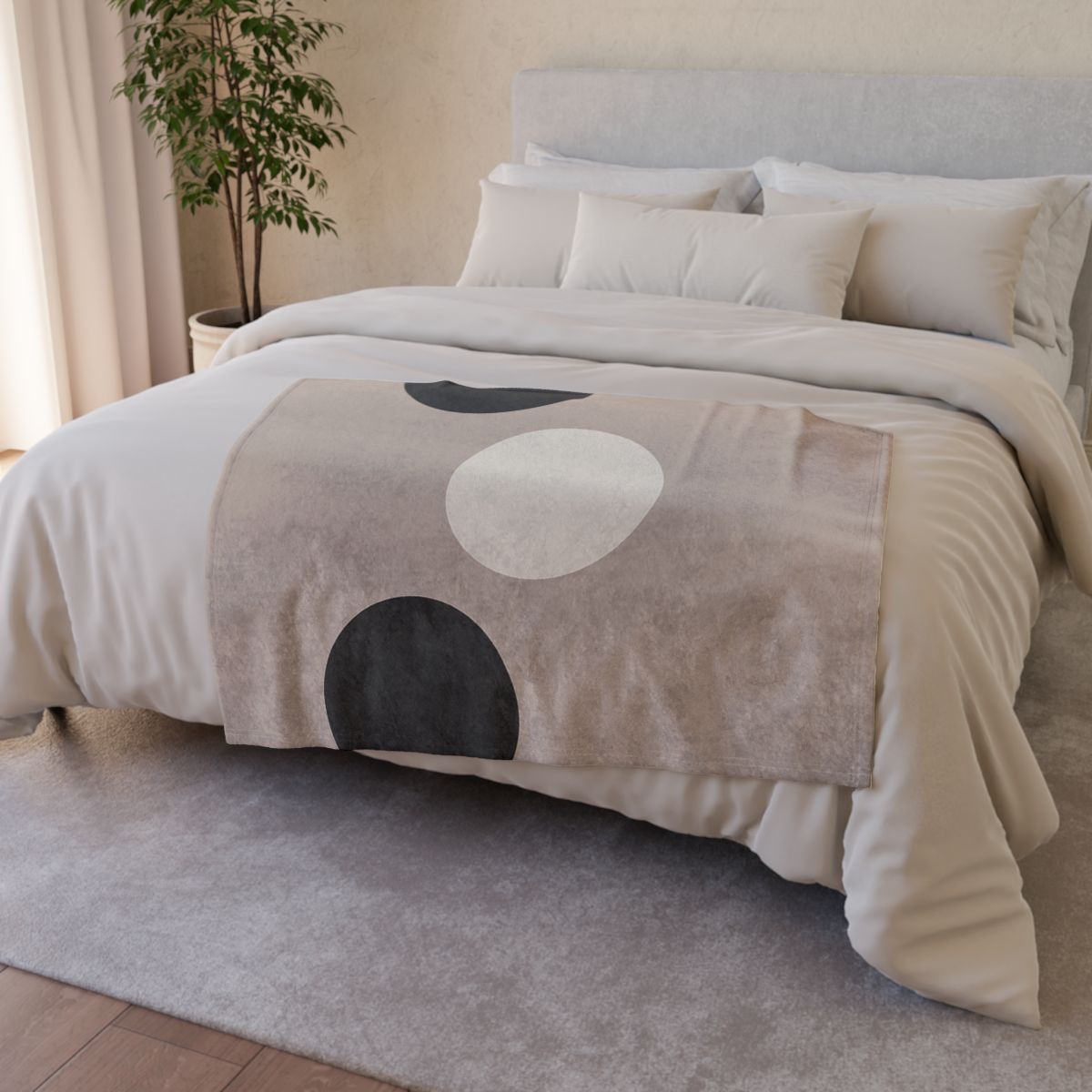 Staggered Trio Of Coins personalized cozy blankets
