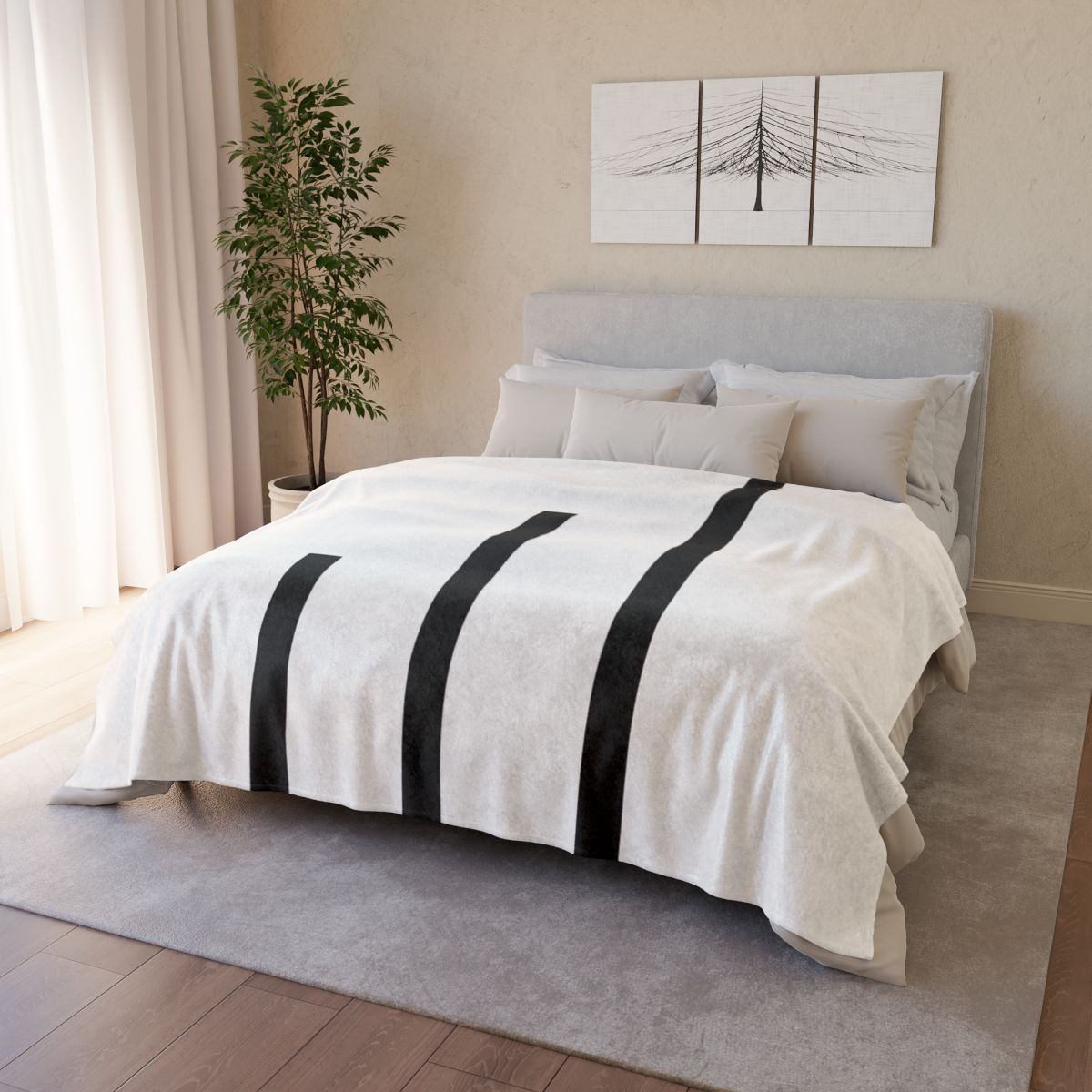Staggered Vertical Lines Blanket